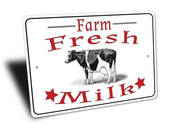 Dairy Fresh Milk small steel sign 200mm x 150mm og 