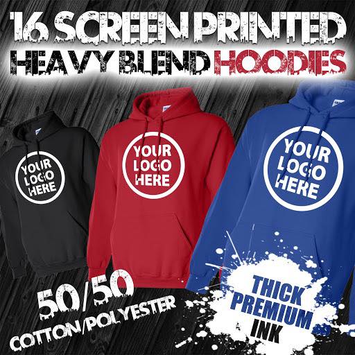 screen printed hoodies