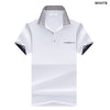 New Mens Double Color Short Sleeve breathable Polo Shirt
