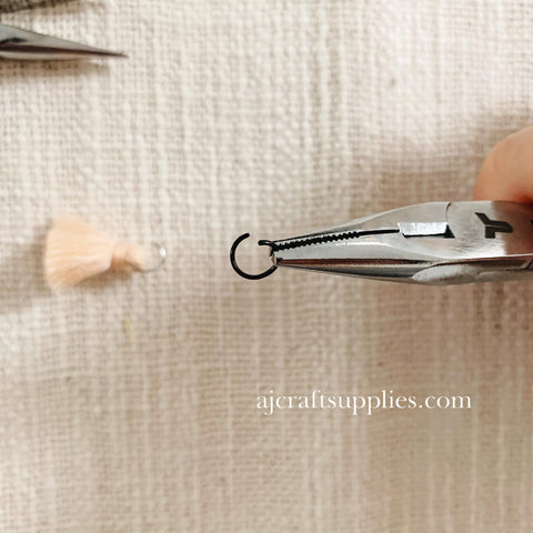 how to switch jump rings on our 20mm cotton tassels
