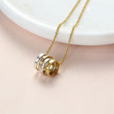 4 circles necklace, mom of 4 necklace