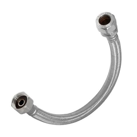 3/4" x 22mm x 300mm Flexible Tap Connectors - WRAS Approved - Plumbing and Heating Supplies UK