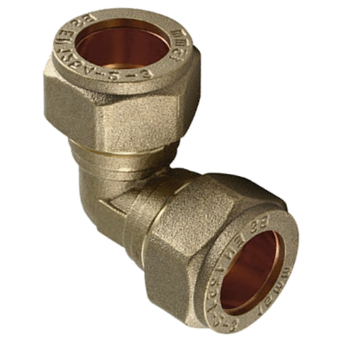 15mm Compression 90 Degree Elbow - Plumbing and Heating Supplies UK