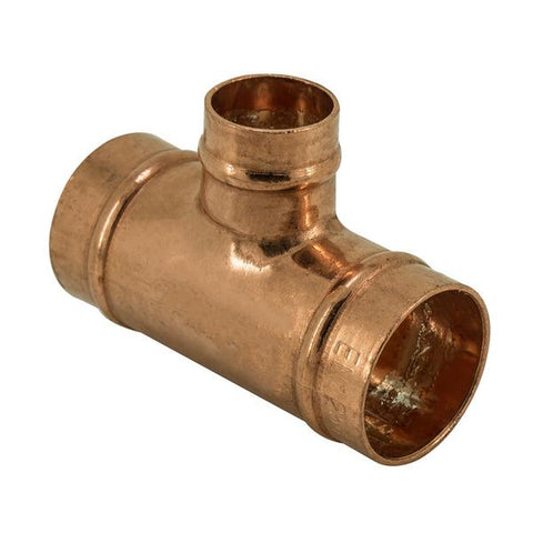 15mm x 15mm x 10mm Solder Ring Reducing Tee Piece - Plumbing and Heating Supplies UK