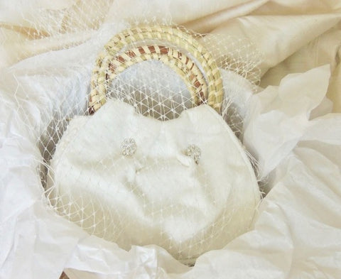 Bride's Southern Pearl Aisle to Isle Purse with Veil