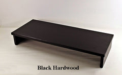 TV riser stand desk riser black hardwood