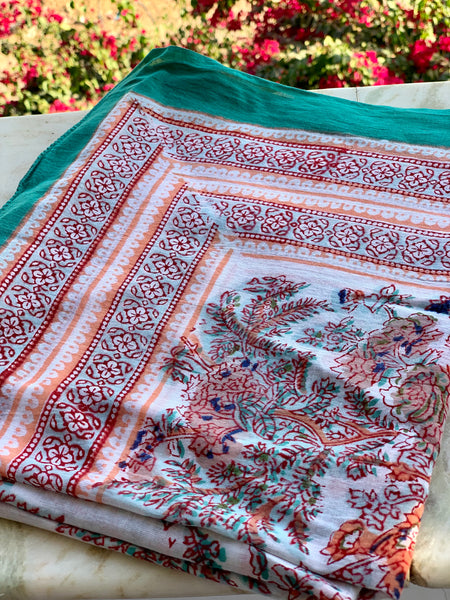 Sarong - Pareo - block print cotton shawl new collection