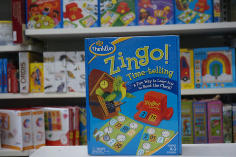 Zingo time telling game at Torquay Toys, children's learn to tell the time game