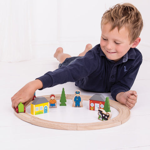 Bigjigs My First Train Set wooden railway children's toy at Torquay Toys