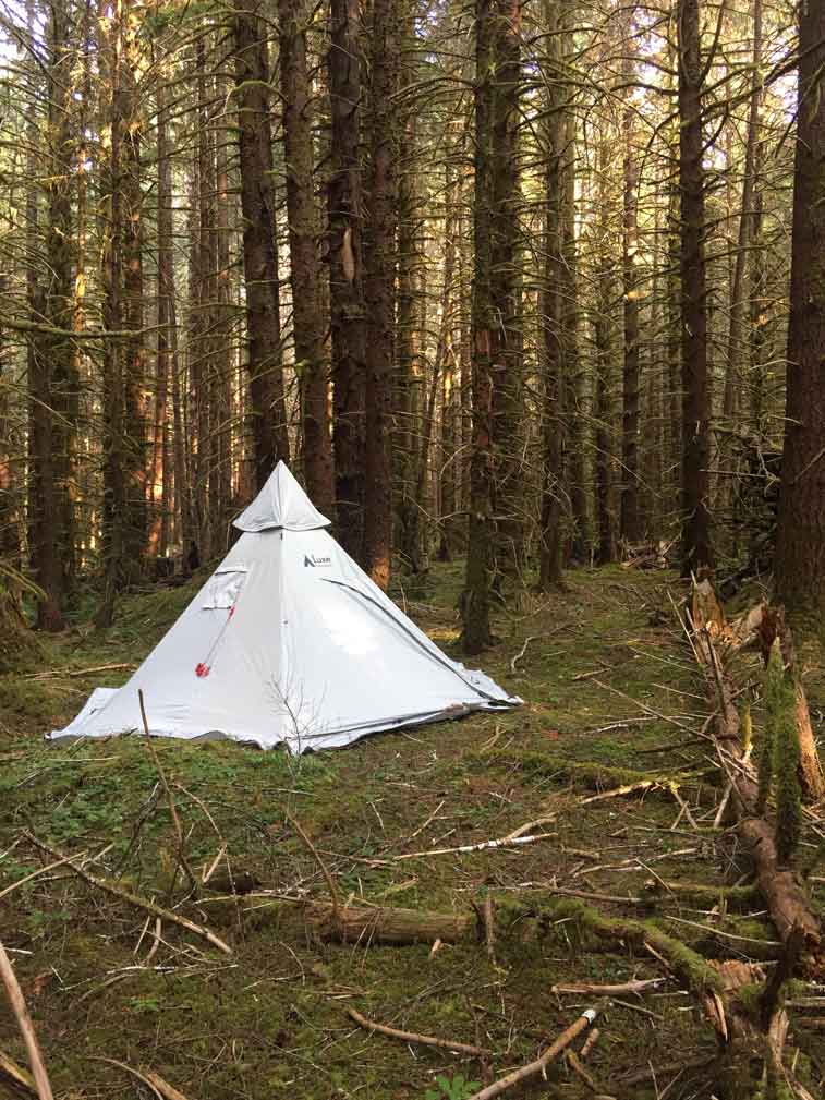 Tipi With Uv Reflective Inside White Megahorn Video Luxe Hiking Gear