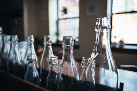 Reusable glass bottles