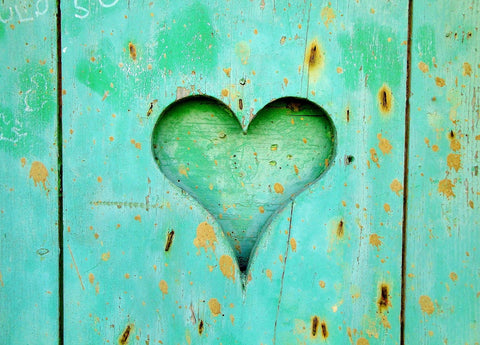 Wooden green heart