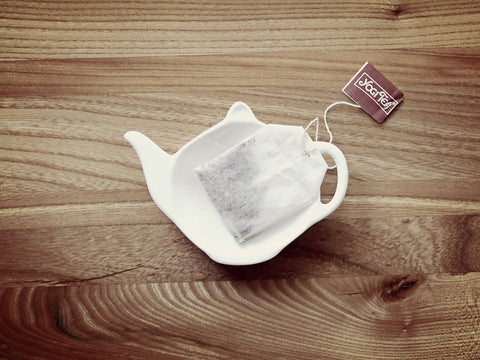 Teabag on wood