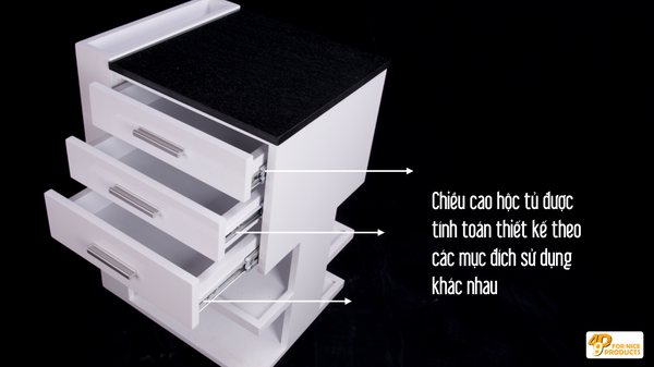 Thiết kế chiều cao hộc tủ