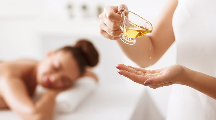 woman using hand sanitizer