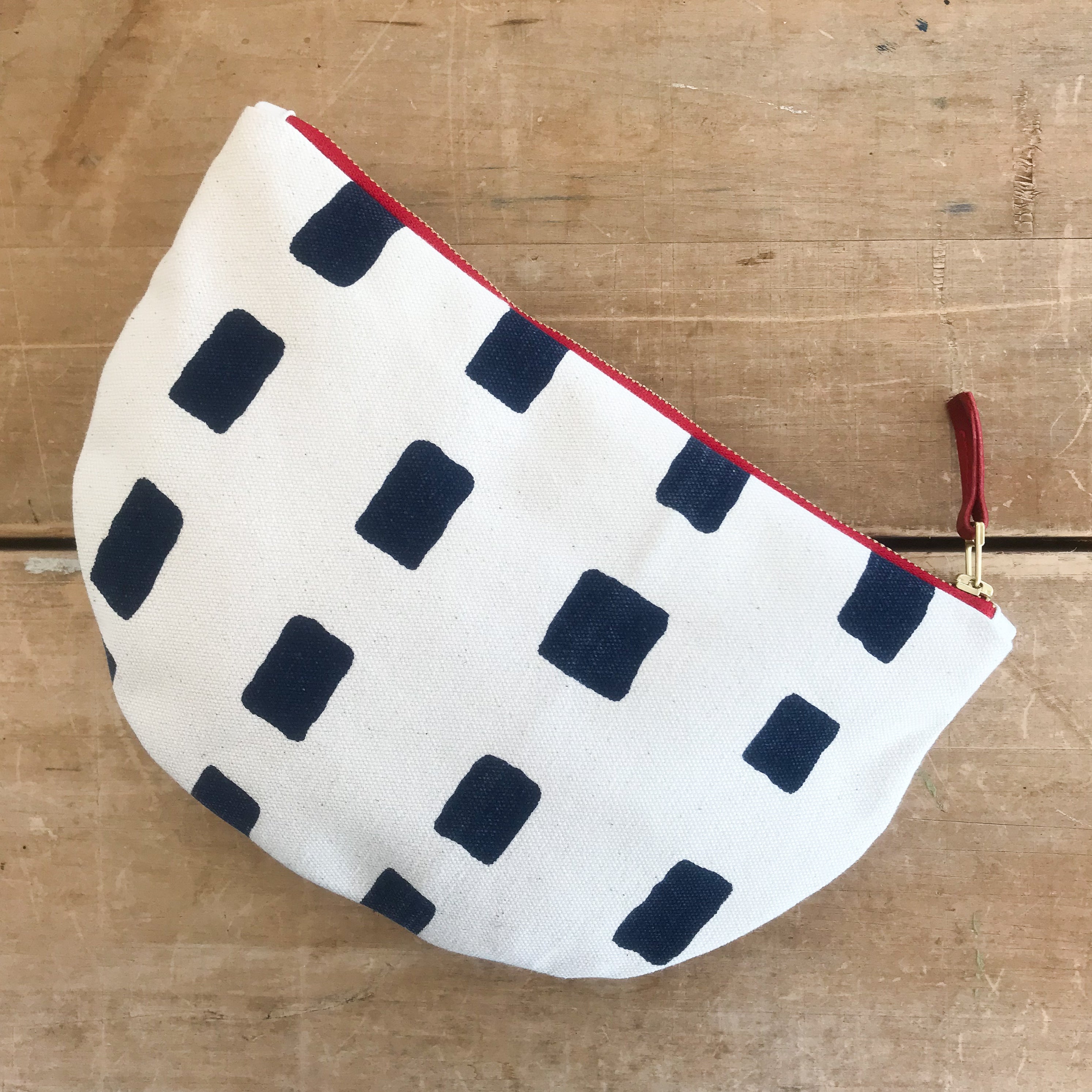 BLACK SQUARES HALF MOON BAG