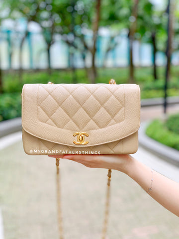 Vintage Chanel Diana dark beige