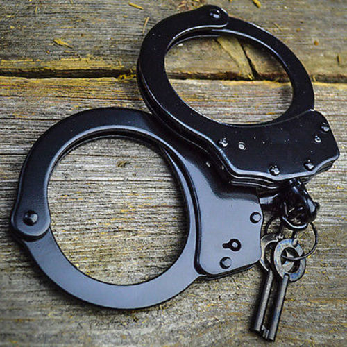 NIJ APPROVED Double Lock Stainless Steel Law Enforcement Handcuffs 30094 