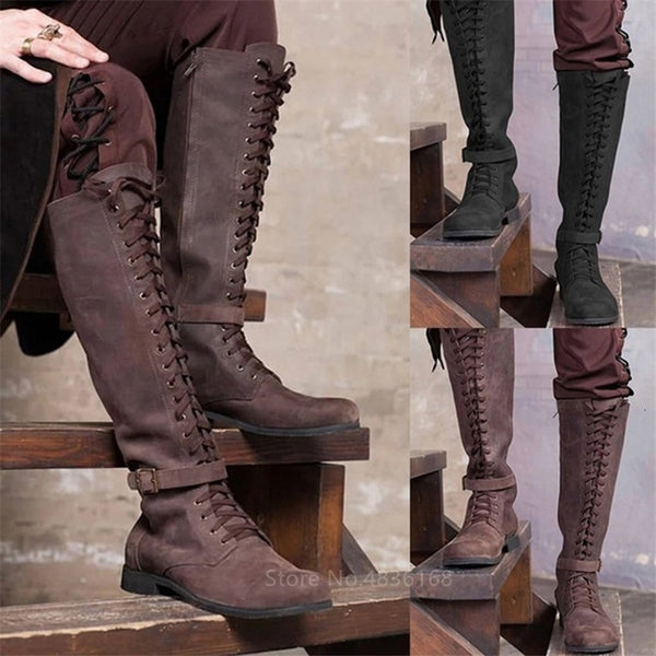 medieval knee high boots