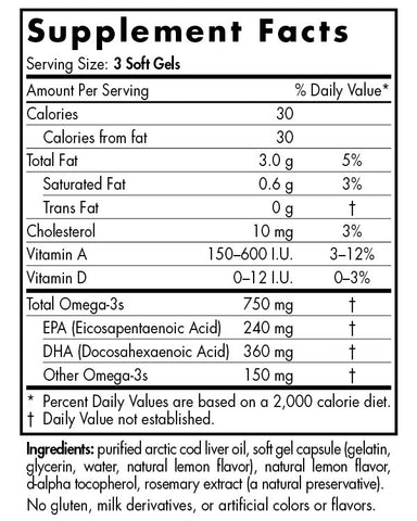 Artic Cod Liver Oil Softgel at Natural Zealand