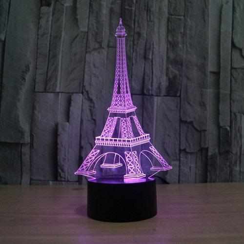 eiffel tower 3d illusion lamp