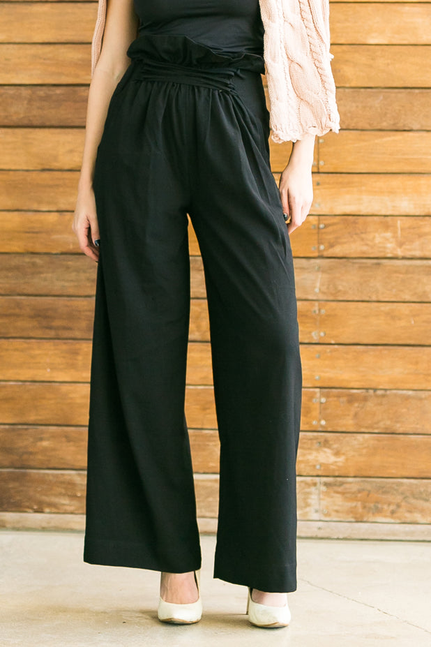 Wide leg pants high waist