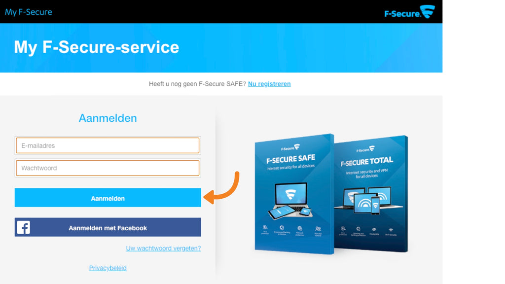 Inloggen F-Secure account