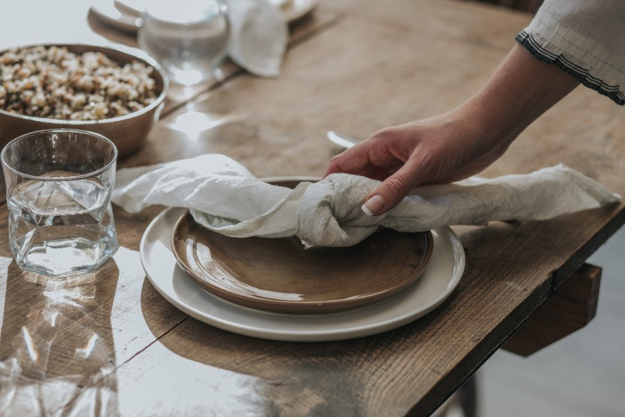 Layered plates for a relaxed dinner party