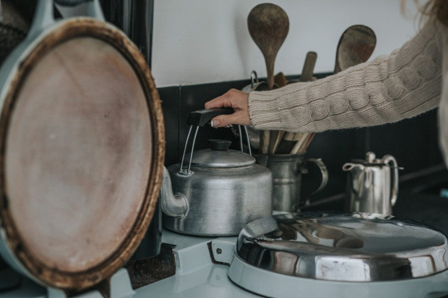 Boiling the kettle on the Aga