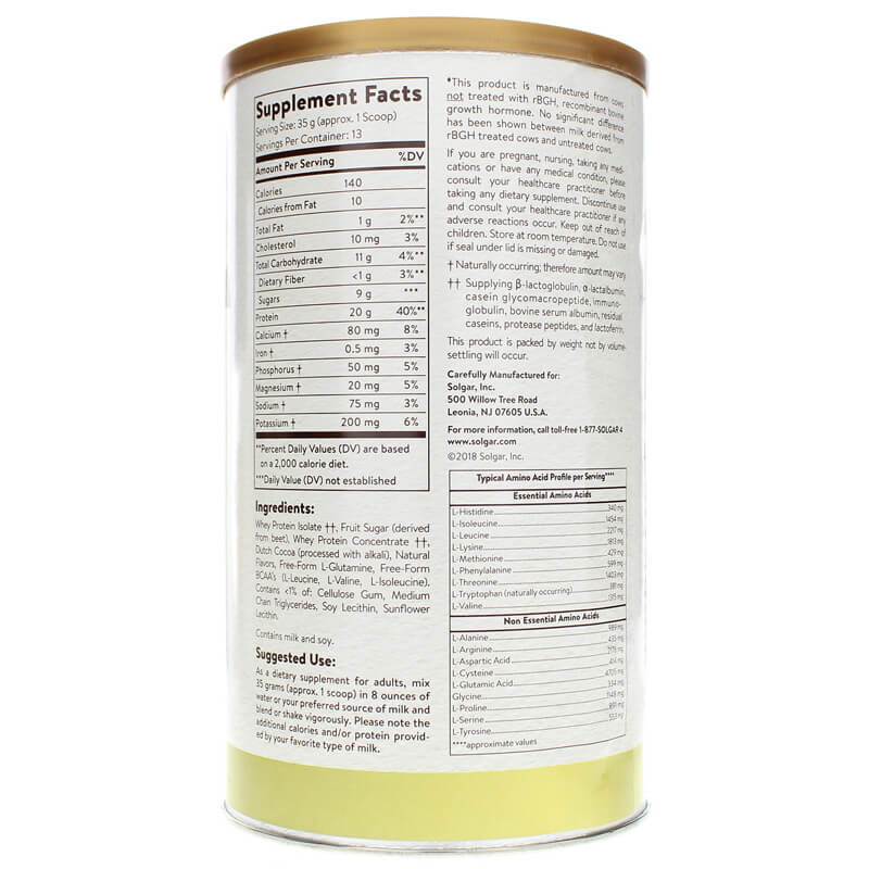 Solgar Whey To Go Whey Protein Powder Chocolate (16 oz) - 2 Bottles - Buy at New Green Nutrition