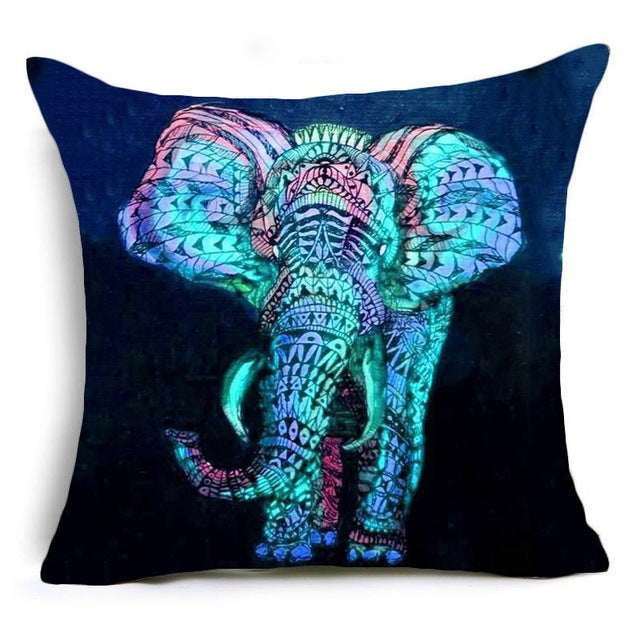 Coussin tribal éléphant