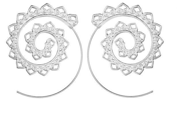 Boucles d'oreilles en forme de Spirale géométrique