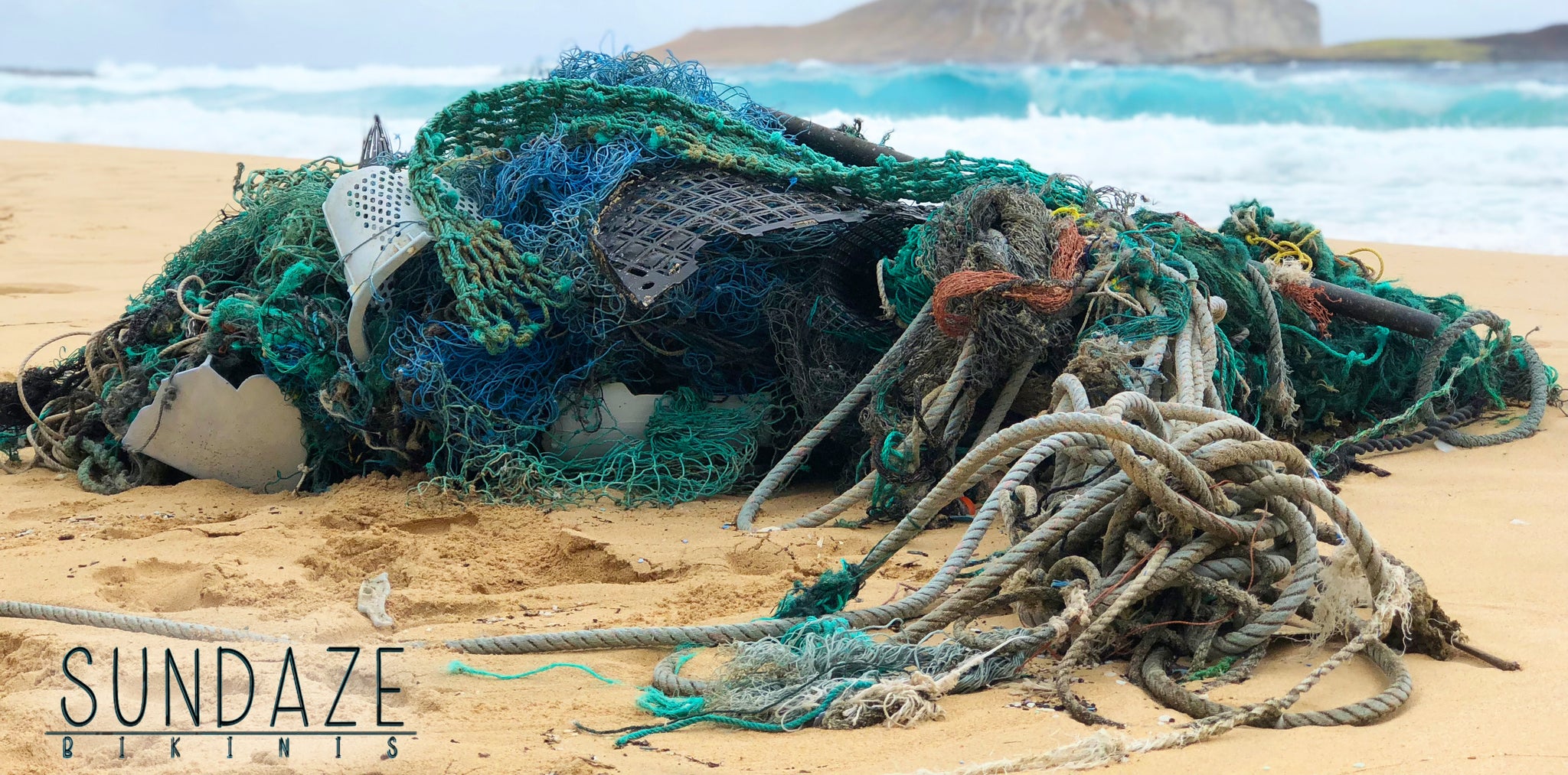 Recycled Fishnets used from Bikinis