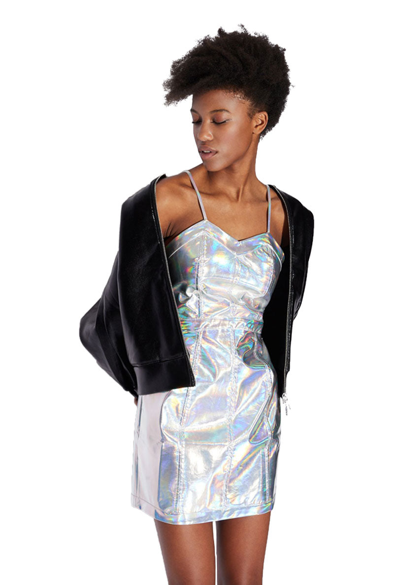 ARMANI EXCHANGE METALLIC MINI DRESS 