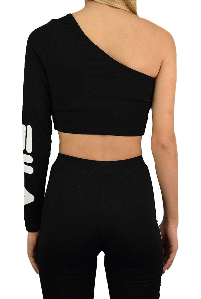 fila black crop top