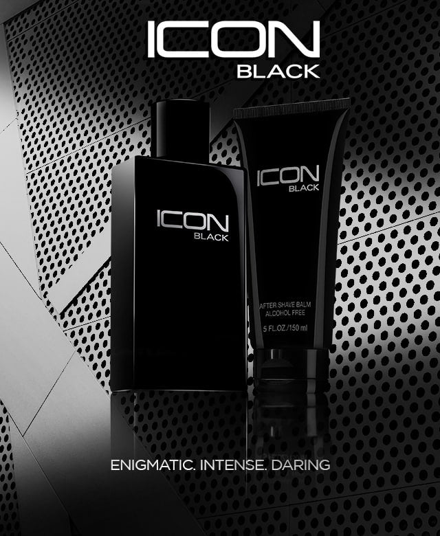 icon black collection for men banner