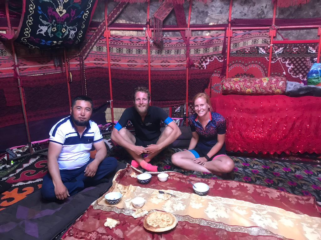 sam and jayne sharing a meal