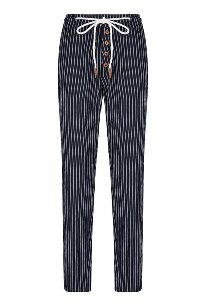 navy and white striped jeans