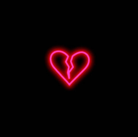 Broken heart neon