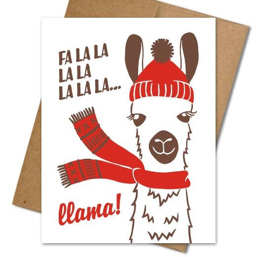 Fa La La La Llama Card - The Grinning Goat