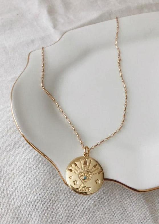 Love Coin with Turquoise