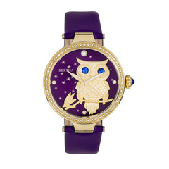 Bertha Rosie Leather-Band Watch - Gold/Purple BTHBR8804
