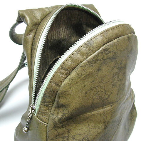 leather backpack, sling bag, knapsack