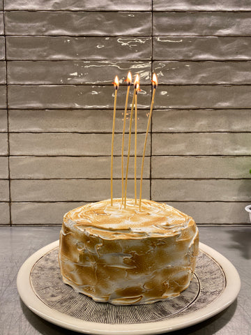 cake with tapers for candles