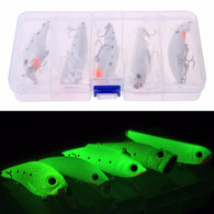 5 Piece Glow In The Dark Fishing Lure Kit