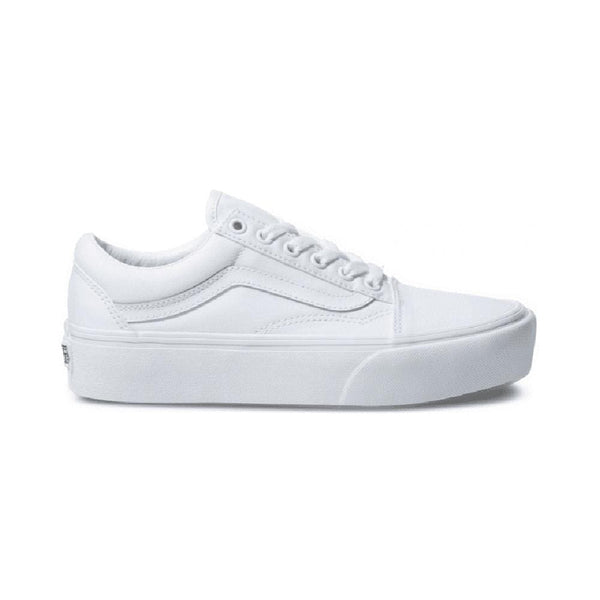 vans all white platform