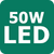Up to 50W of LED