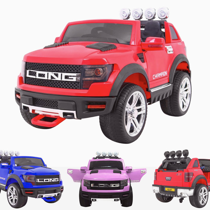 kids electric ride on car ford ranger wildtrak style battery operated pick up truck car jeep with parental remote control 12v red silver alloys wildtrack