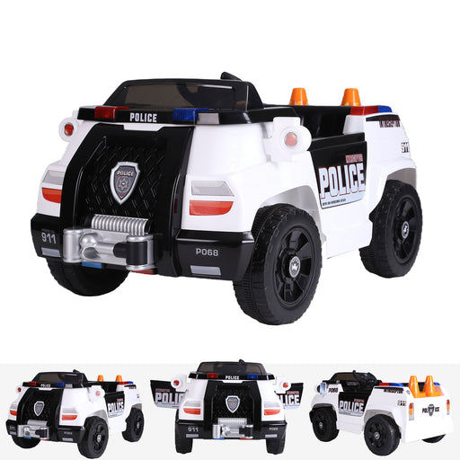 kids police truck with cones electric ride on car main riiroo 6v