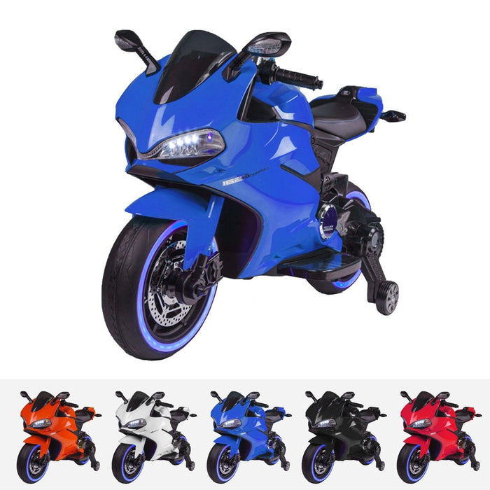 RiiRoo Ducati Style 12V Ride On Motorbike with MP3 Blue
